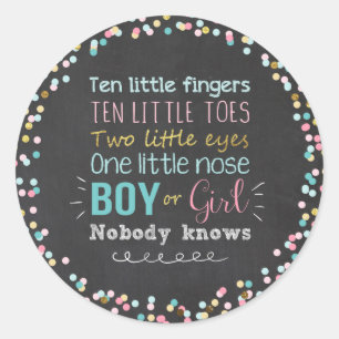 Genre révéler autocollants Enveloppe sceau Garçon 