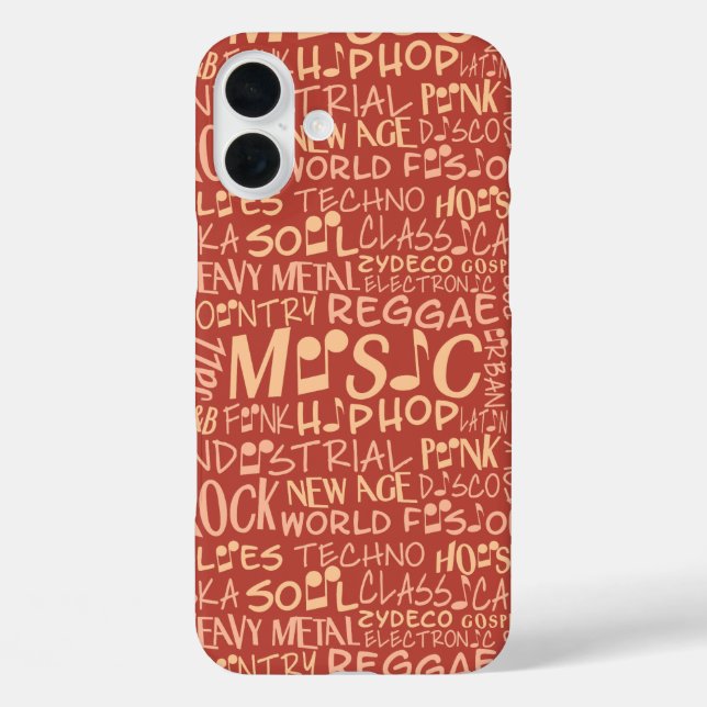Genres de musique Word Collage coque (Verso)