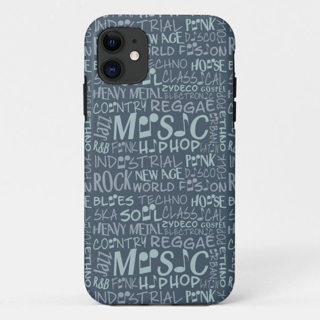 Genres de musique Word Collage coque (Dos)