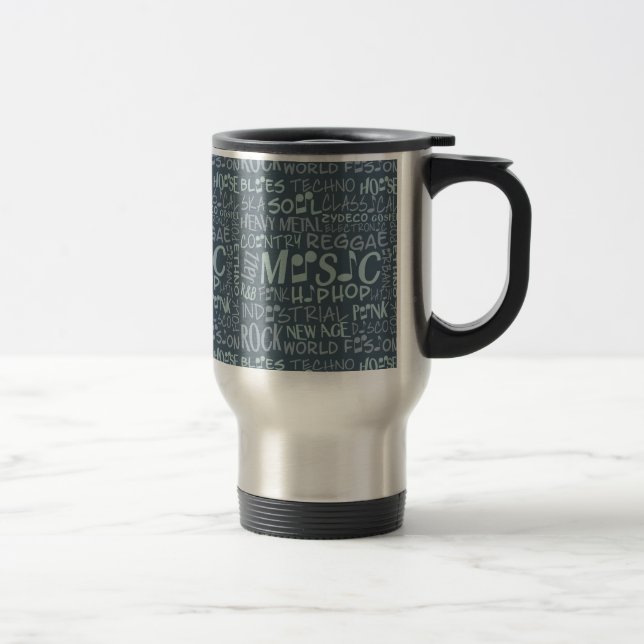 Genres de musique Word Collage de tasses (Droit)