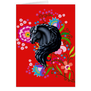 Gens frisons, cheval, étalon noir