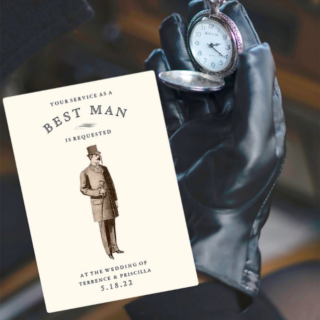 Gent vintage | Carte de demande pour homme/homme (Créateur téléchargé)