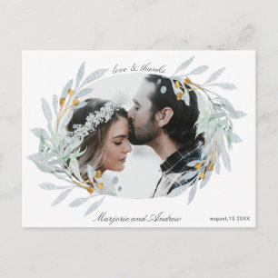 Gentle Botanics   Carte postale photo de remerciem