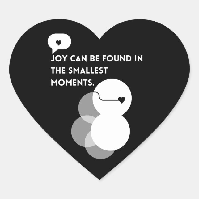 Gentle Joy – Minimalist Heart Sticker (Devant)