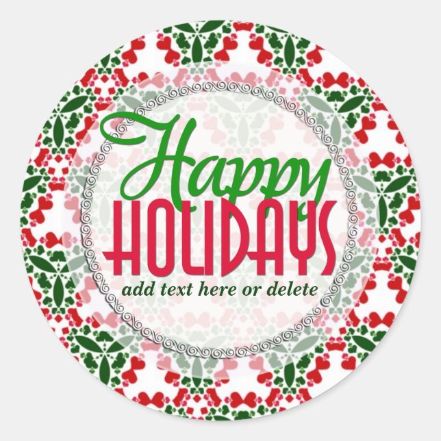 Geo Country Love Christmas Cadeau étiquette Sticke (Devant)