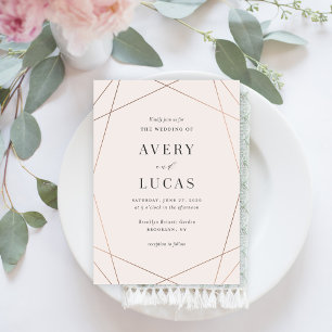 Geo Frame COULEUR ÉDITABLE Faire-part de mariage G