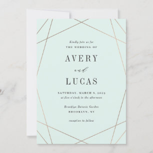 Geo Frame COULEUR ÉDITABLE Faire-part de mariage G