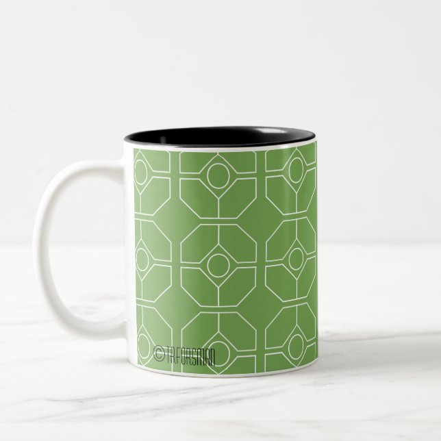 Geo green mug - Collection Geo Cat par TR Forsman (Gauche)