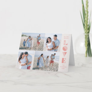 Geo Love 4-Photo Carte Saint Valentin - Saumon