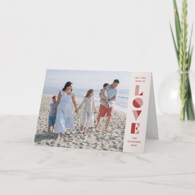 Geo Love Valentine's Day Carte photo - Cherry (Devant)