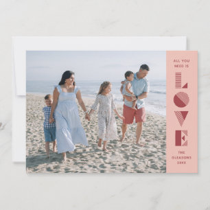Geo Love Valentine's Day Carte photo - Peach