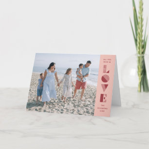 Geo Love Valentine's Day Carte photo - Peach