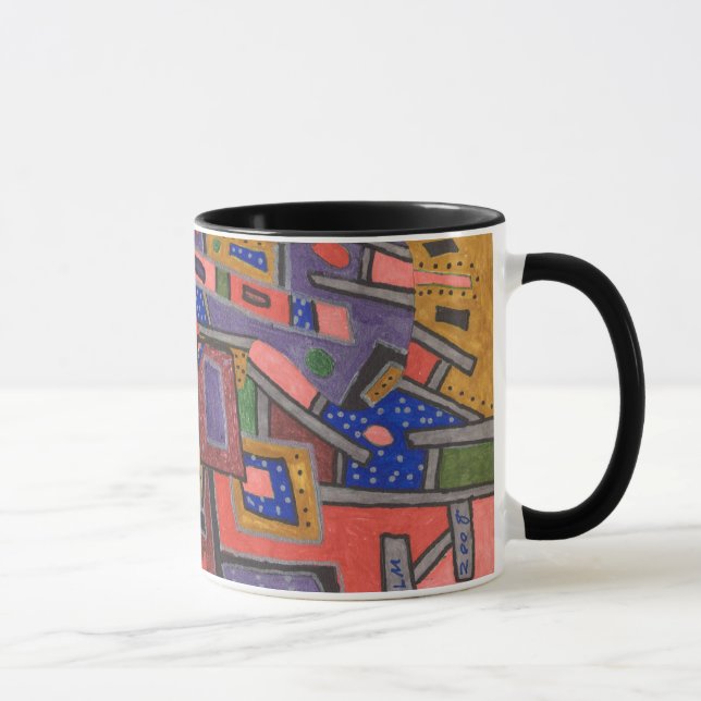 Geo Tech, Abstrait Art Mug (Droite)