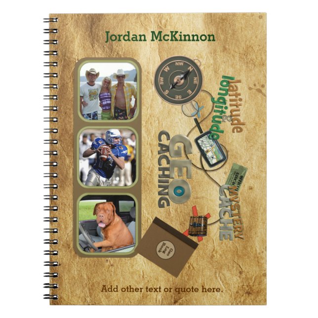Geocache Triple Photo Journal (Devant)