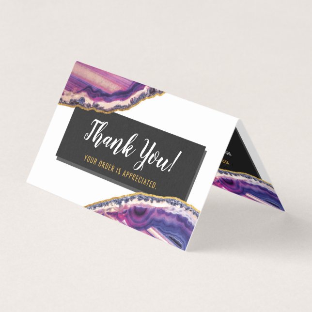 Géode Agate Slice Gemstone Ultra Violet Merci (Front)