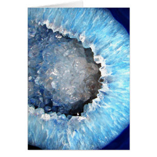 Géode cristal bleu tombé