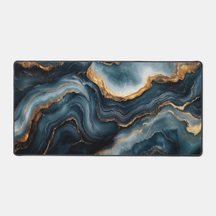 Géode d'Agate avec or et marbre bleu marine