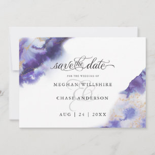 Géode d'aquarelle Améthyste moderne BarefootBride™