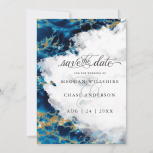Géode d'aquarelle Blue Sapphire BarefootBride™