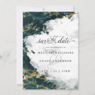 Géode d'aquarelle Sapphire turquoise BarefootBride