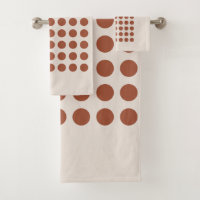 Geometric Dots Rust Beige Terracotta Earth Tones