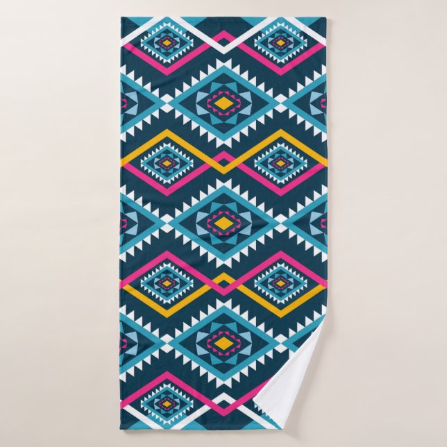 Geometric ethnic pattern traditional, vintage illu (Serviette de bain)