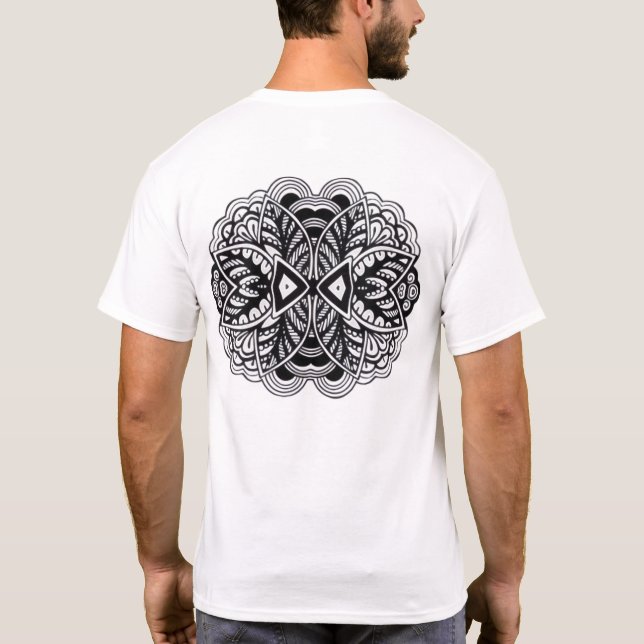 Geometric Zen Mandala Art T-Shirt  (Dos)