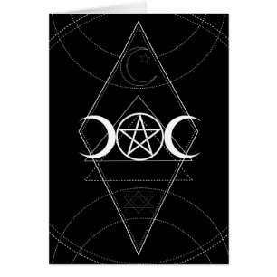 Géométrie de la Triple Lune Pentagramme Wicca Anni