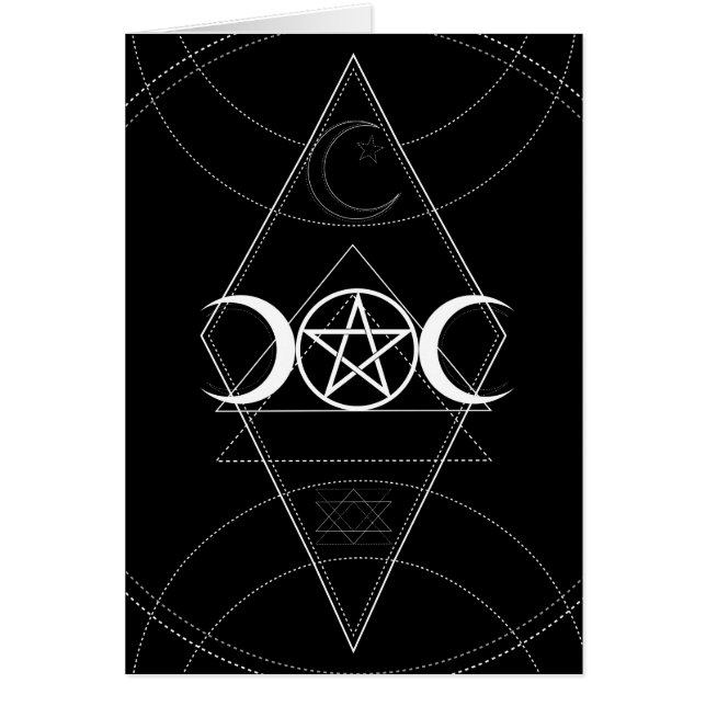 Géométrie de la Triple Lune Pentagramme Wicca Anni (Devant)