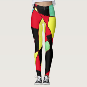 Géométrie funky Art Abstrait Leggings Sport