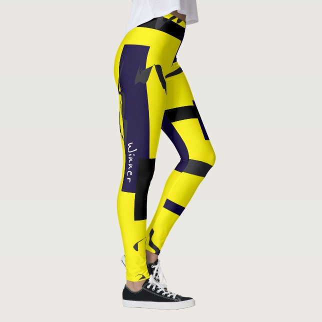 Géométrie funky Art Abstrait Sport Leggings (Droite)