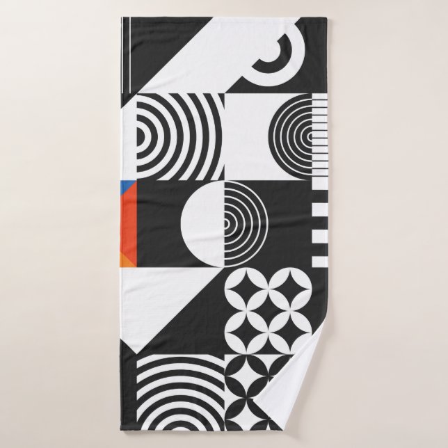 Géométrie moderne de style scandinave (Serviette de bain)