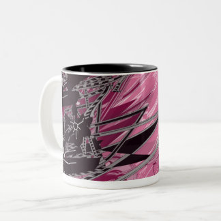 Géométrie Néon Magenta — Mug d'Art Abstrait