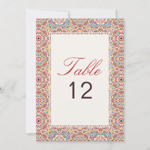 Géométrie Paillettes Métal Luxe Numéro de Table de