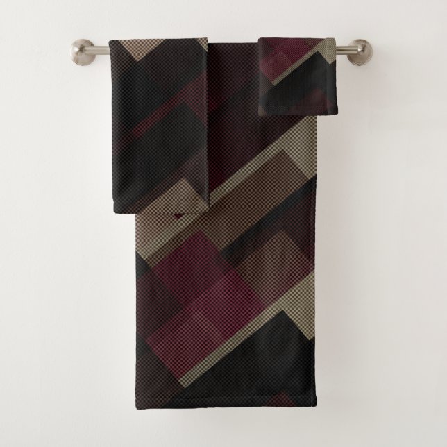 Géométrie rose-marron et beige (En situation)