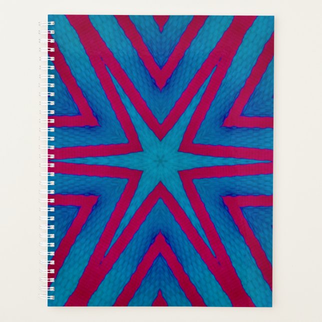Géométrie rouge étoile et bleu (Devant)