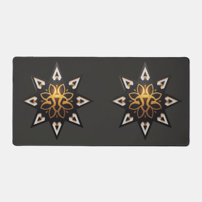 🌟 Géométrie Sacrée Mandala - Étoile dorée intempo (Recto)