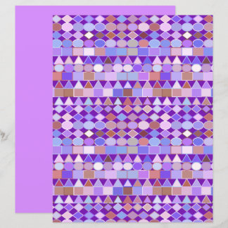 Géométrie Tribale moderne, Améthyste Violet & Viol