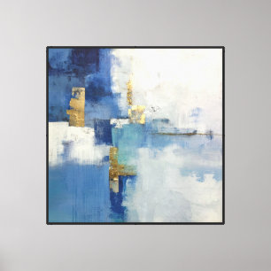 Géométrie Turquoise – Art Mural Abstrait