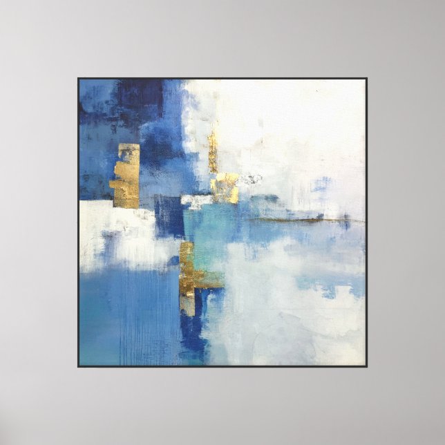 Géométrie Turquoise – Art Mural Abstrait (Recto)