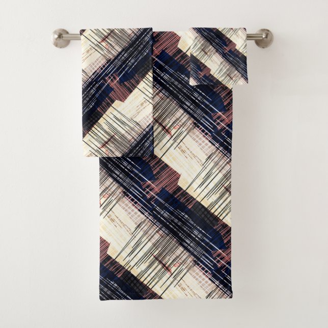 Géométrique abstrait rayé (En situation)