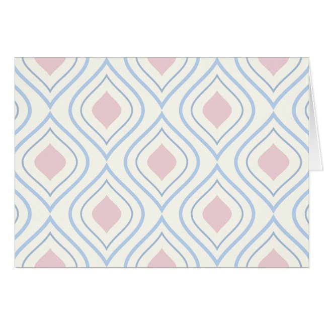 géométrique Abstraite, bleue, rose et blanc cassé (Devant horizontal)