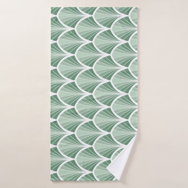 Géométrique Classique : Style Art Déco Sans Couleu (Serviette de bain)