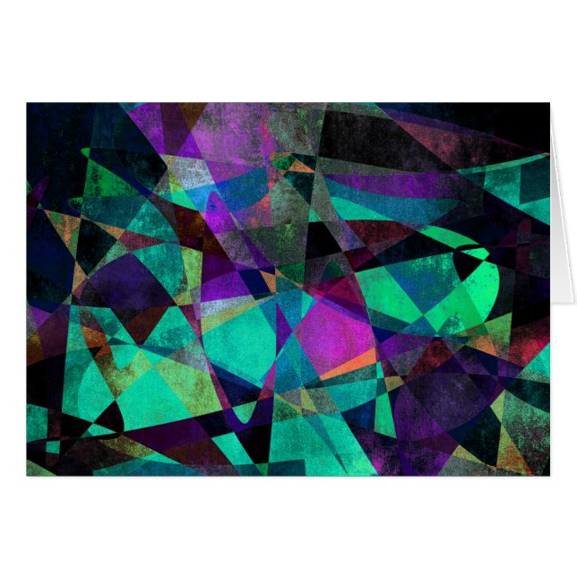 Géométrique, colorée, Art Abstrait original (Devant horizontal)