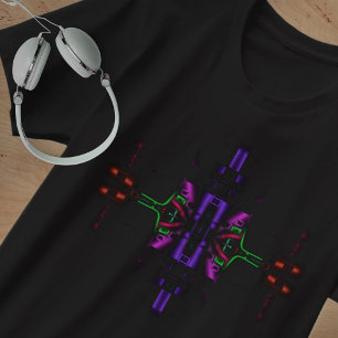Géométrique moderne sur le T-shirt noir