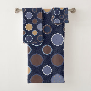 Géométrique, octogone, lignes diagonales, pois