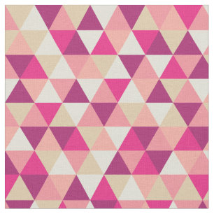 Géométrique rose moderne Tissu