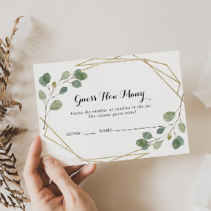 Géométrique Vert Devine Combien De Carte De Jeu