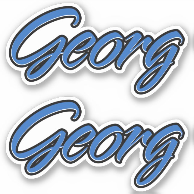 Georg Nom autocollant Stickers Stickerset (Devant)