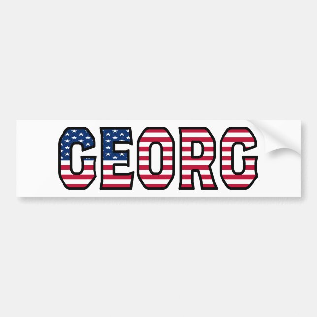 Georg Nom Vorname USA Aufkleber Sticker Auto (Devant)
